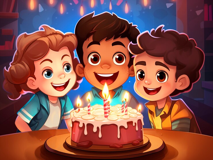 cartoon-people-celebrating-birthday-party