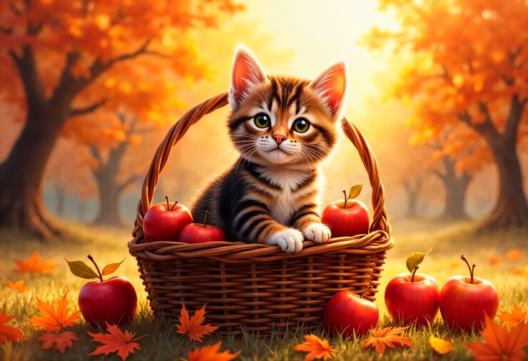 cute-cat-autumn-season