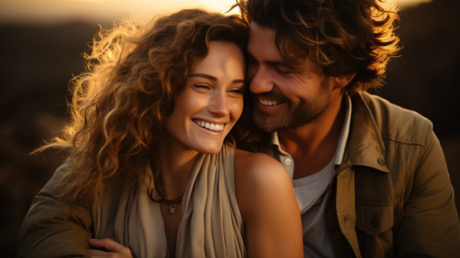 cute-couple-spending-time-together-smiling